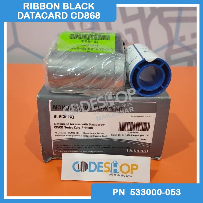 RIBBON BLACK DATACARD CD168 - CD 168 - SD260 TERBARU | CD868 PN 533000-053 - 1500 print sisi