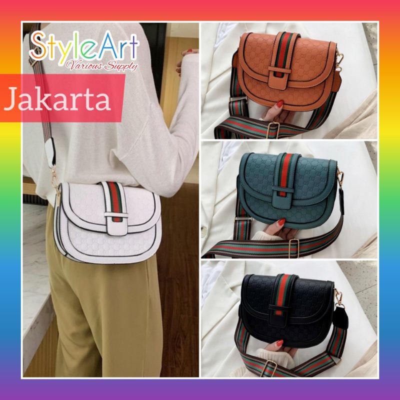 StyleArt ST3700 Tas Selempang Wanita 100% Original Fashion Import SlingBag Saddle Bag Like Guci