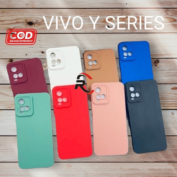 Case VIVO Y21 Y21S Y21T Y21A Y33S Y33T Liquid Luxury Protection Camera Silikon Softcase Casing Hitam