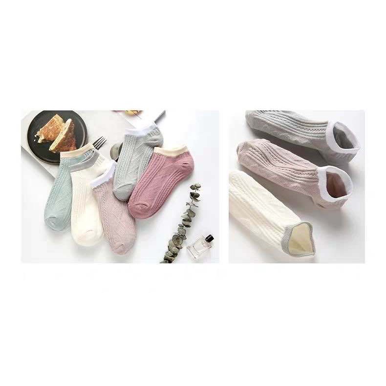 ❀ Chingu ❀ KK031 Kaos Kaki (Tanpa Kemasan) Wanita Tipis Pendek Semata Kaki Motif Blue Doggie Love Fashion Korea Women Sock Import Murah