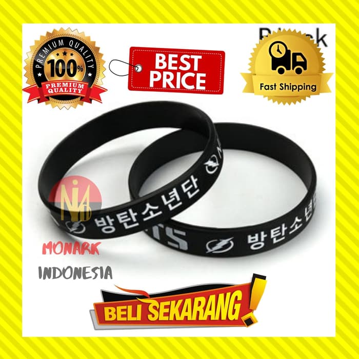 GELANG KARET ARMY BTS KPOP JIMIN JUNGKOOK JIN V FANS PREMIUM ASLI G68