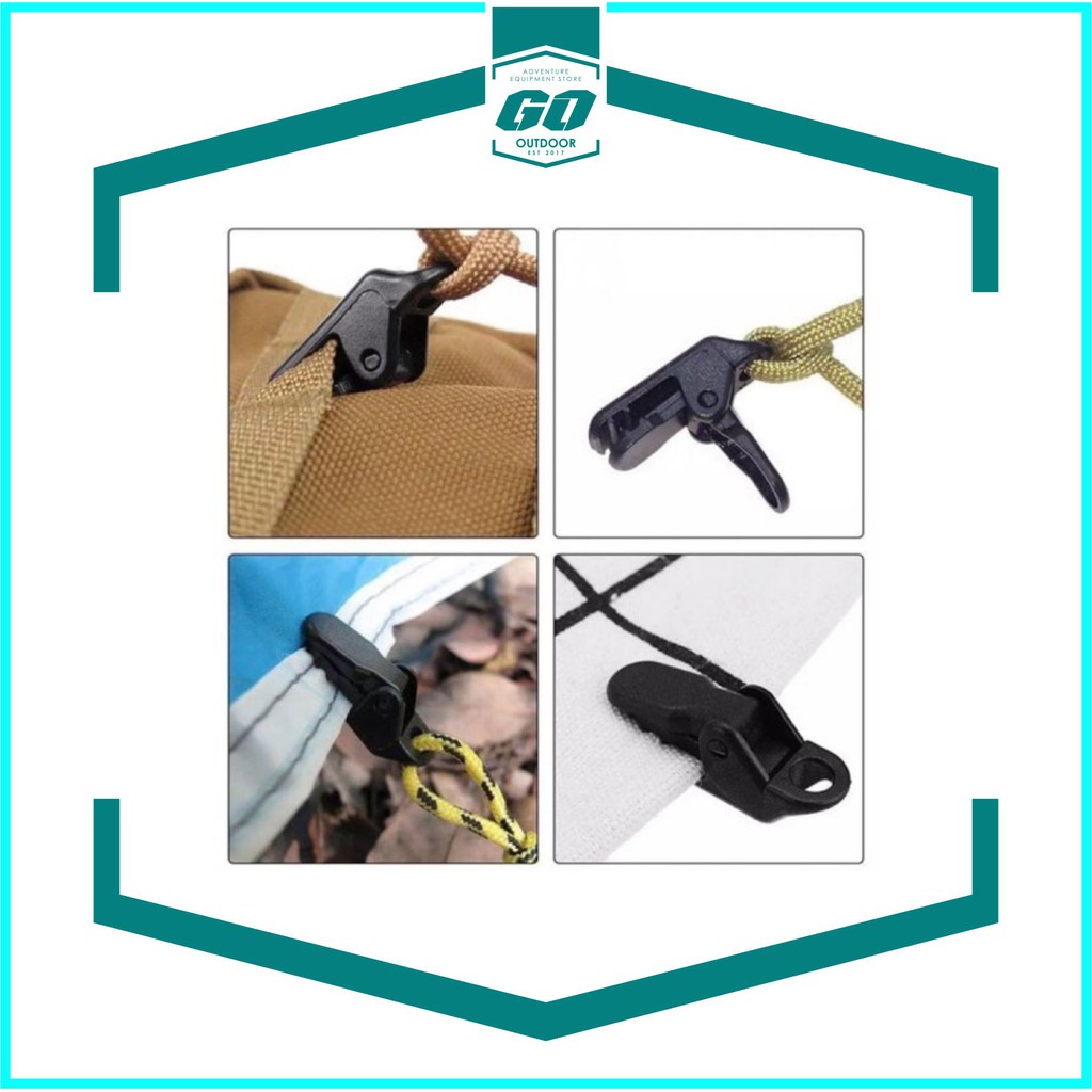 Penjepit Pengencang Flysheet - Capit Buaya Pengencang Penarik Flysheet Terpal Tenda Camping Miniclip