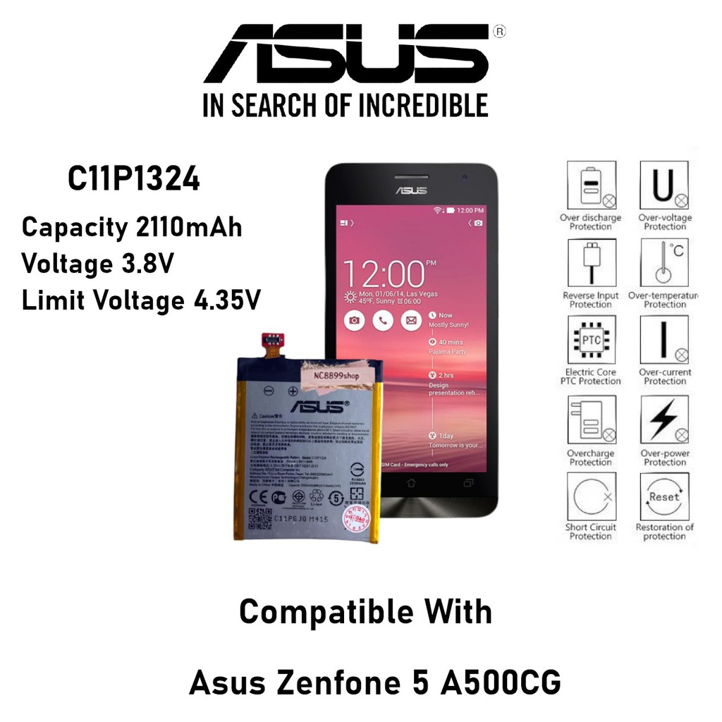 (NC) Baterai Batre Battery Original Asus Zenfone 5 C11P1324