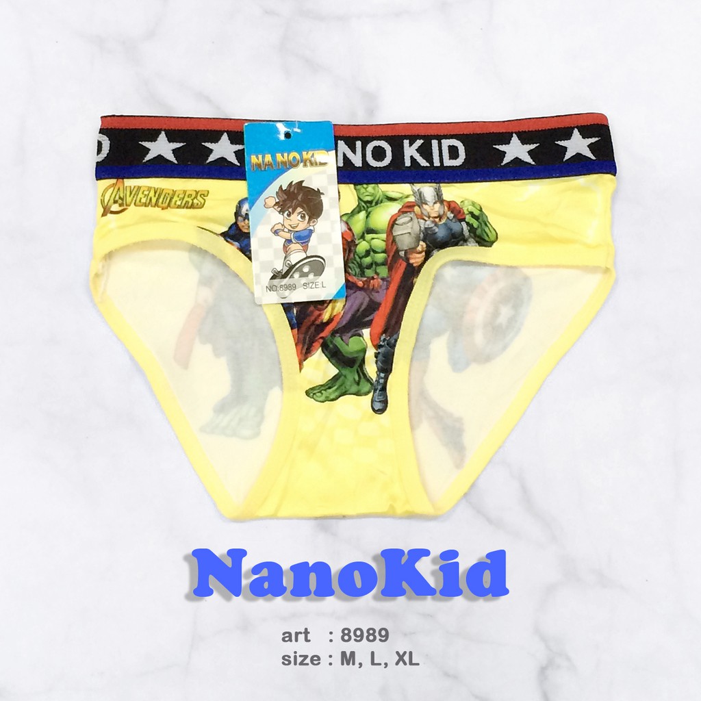 NANOKID | Celana Dalaman Anak Cowok Segitiga | Celana Dalam Karakter | art NK 8989
