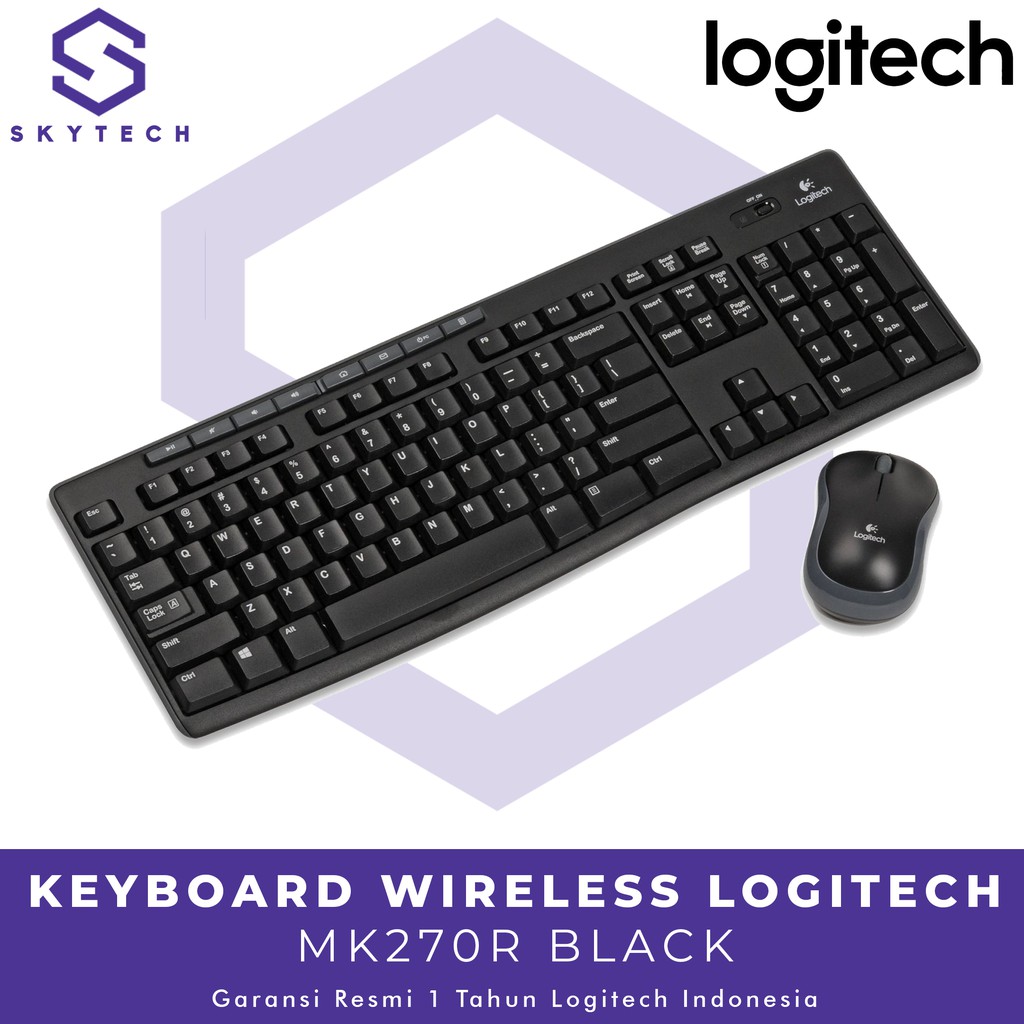 KEYBOARD MOUSE WIRELESS LOGITECH MK270R ORIGINAL GARANSI RESMI