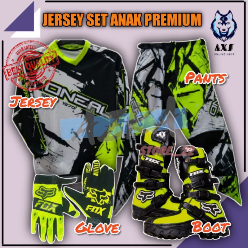 JERSEY SET PREMIUM ANAK MOTOCROSS TRAIL OFFROAD