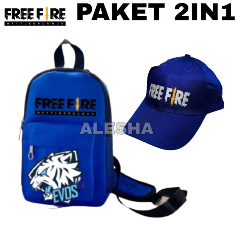 0Tas Selempang Waistbag Anak Laki Laki Karakter Free Fire