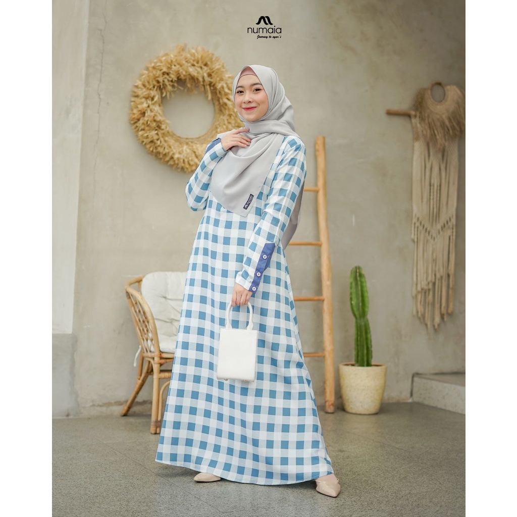 Gamis motif Kotak Kotak Shakila Premium (Hafa Dress)