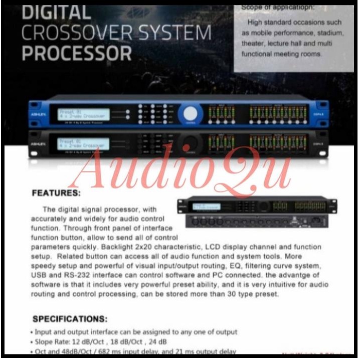 Digital Crossover Dan Processor Ashley Dlms 4.8/ Dlms4.8 4In 8Out