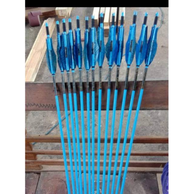 Arrow bambu vanes bulu kalkun