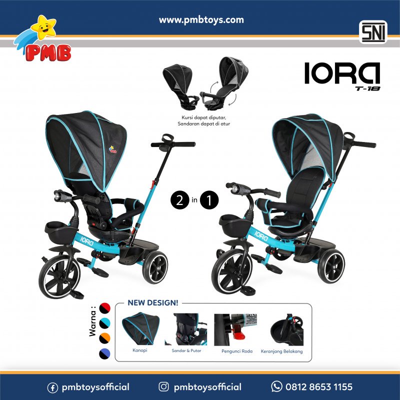 Sepeda anak roda 3 Iora t18 tricycle