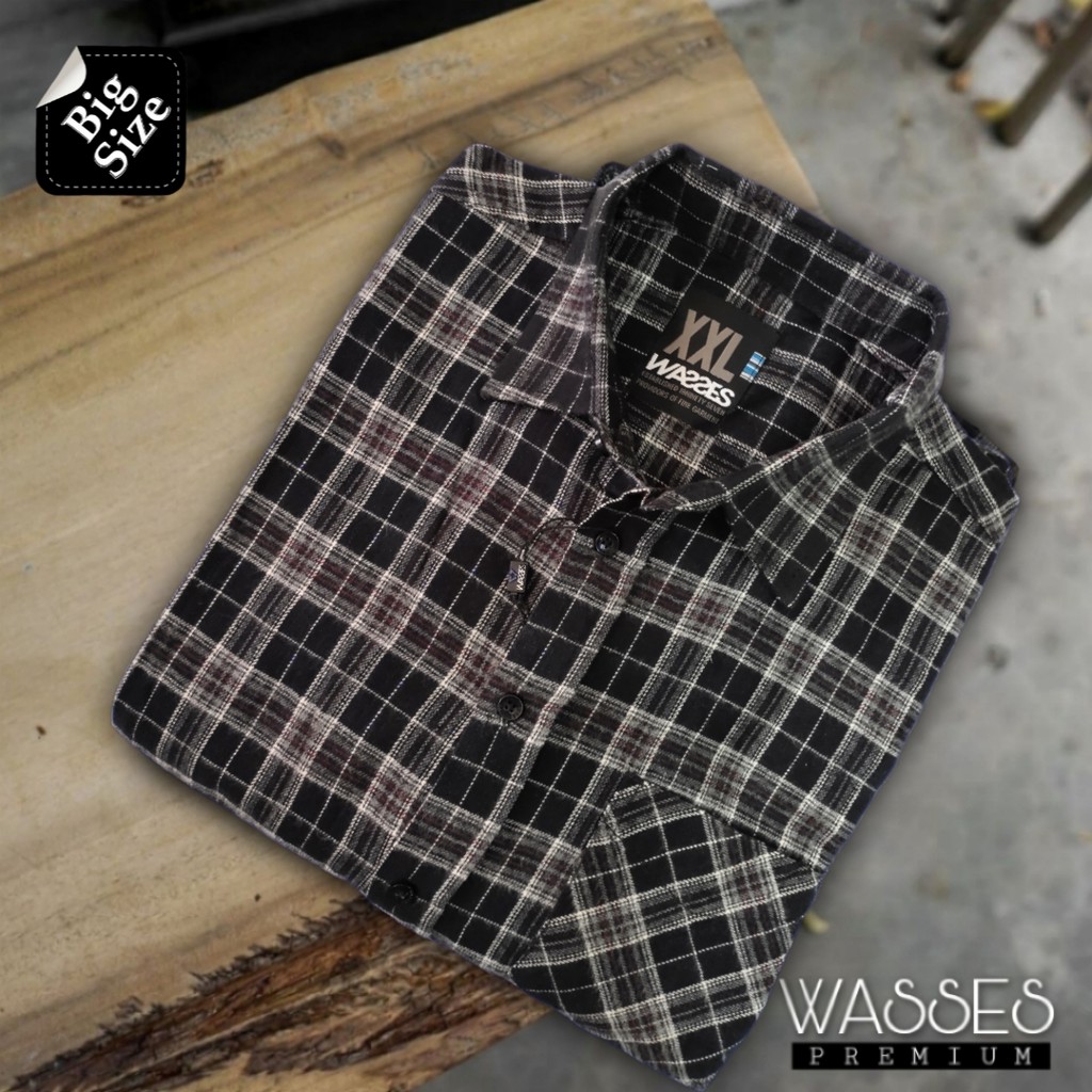 Kemeja Flanel Unisex Lengan Panjang