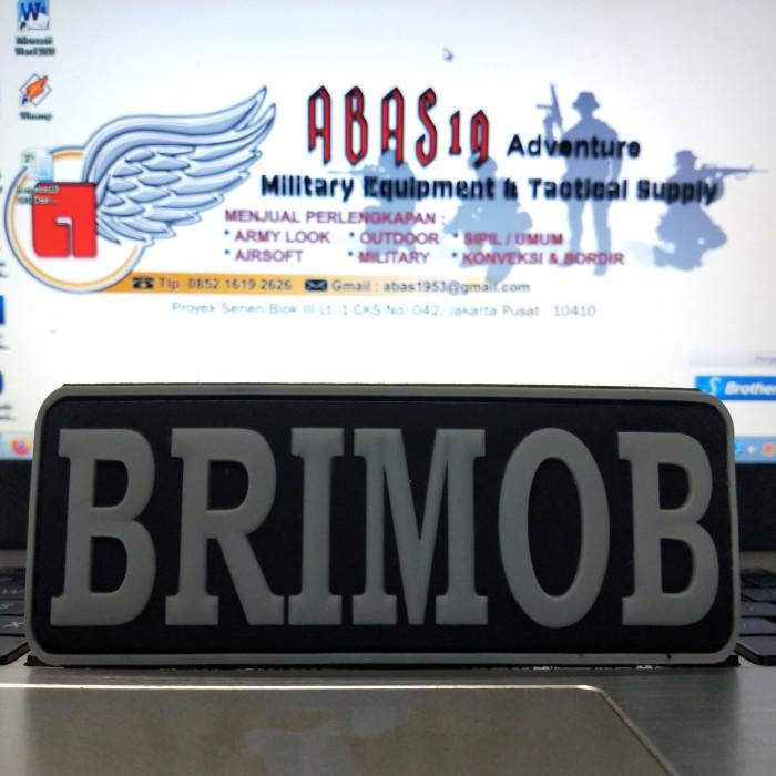 Patch / Emblem / Patch Rubber Pvc 3D Polisi Brimob - Hitam Brimob