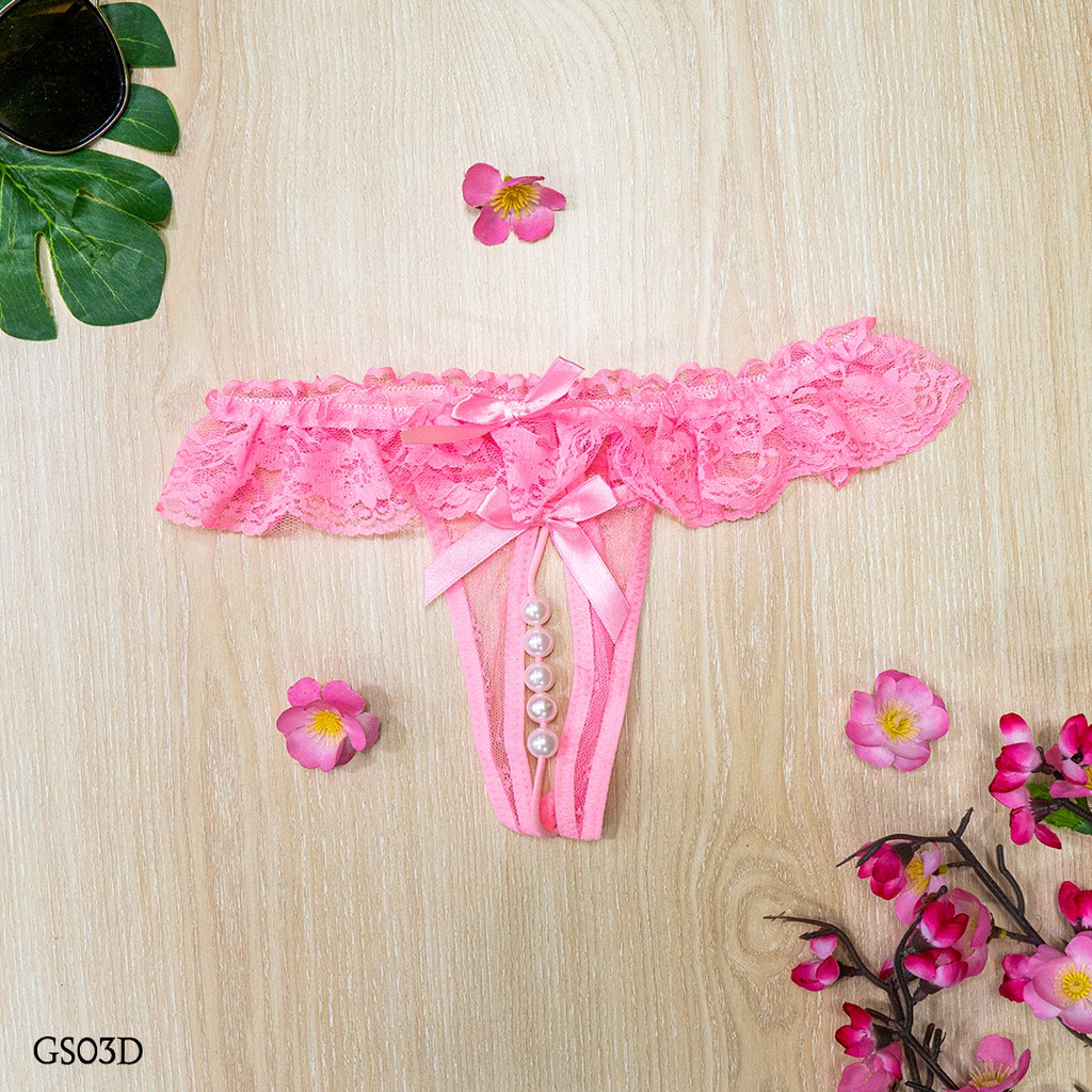 [READY STOCK] UNDERWEAR WANITA G STRING CELANA DALAM SEXY MUTIARA PINK GS03D