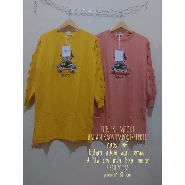 tunik kaos import/tunik import premium/tunik import murah/tunik import renda