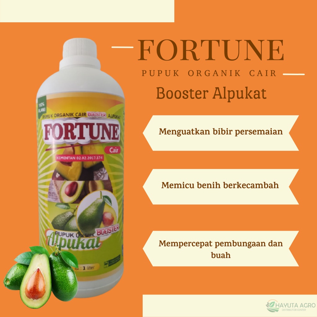 PUPUK perangsang buah alpukat supaya cepat berbuah, Booster Alpukat pelebat buah, FORTUNE Pupuk Cair