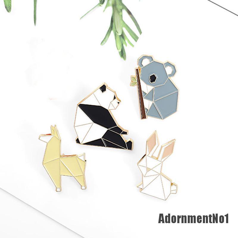 (Adornmentno1) Bros Pin Enamel Bentuk Panda / Koala / Alpaca / Kelinci Untuk Aksesoris Pakaian