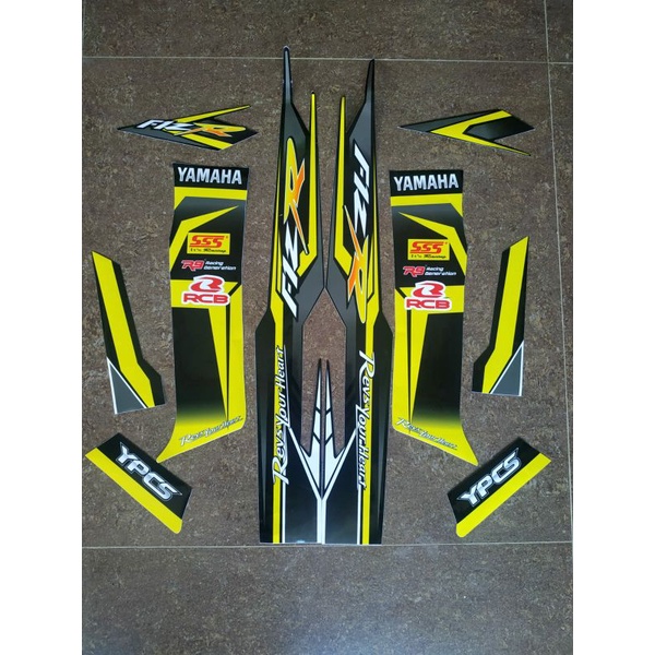 STRIPING STIKER LIS BODY MOTOR YAMAHA FIZ R F1ZR KUNING HITAM VARIASI SPESIAL EDITION