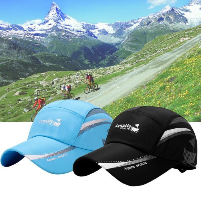 TERMURAH!! Topi Basseball Aquatic Sport - Topi olahraga - Topi Quick Dry - Topi Bersepeda Pria dan Wanita Model terbaru