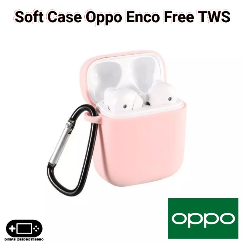 Soft Case Silikon TWS Oppo Enco Free 1 + carabiner