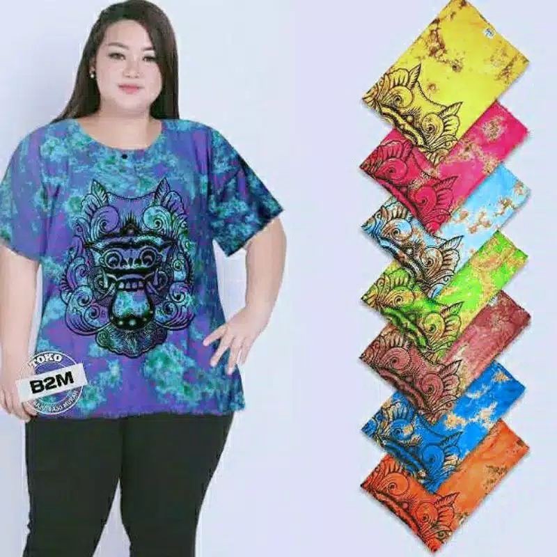 kaos barong jumbo / kaos pantai jumbo / atasan Bali jumbo