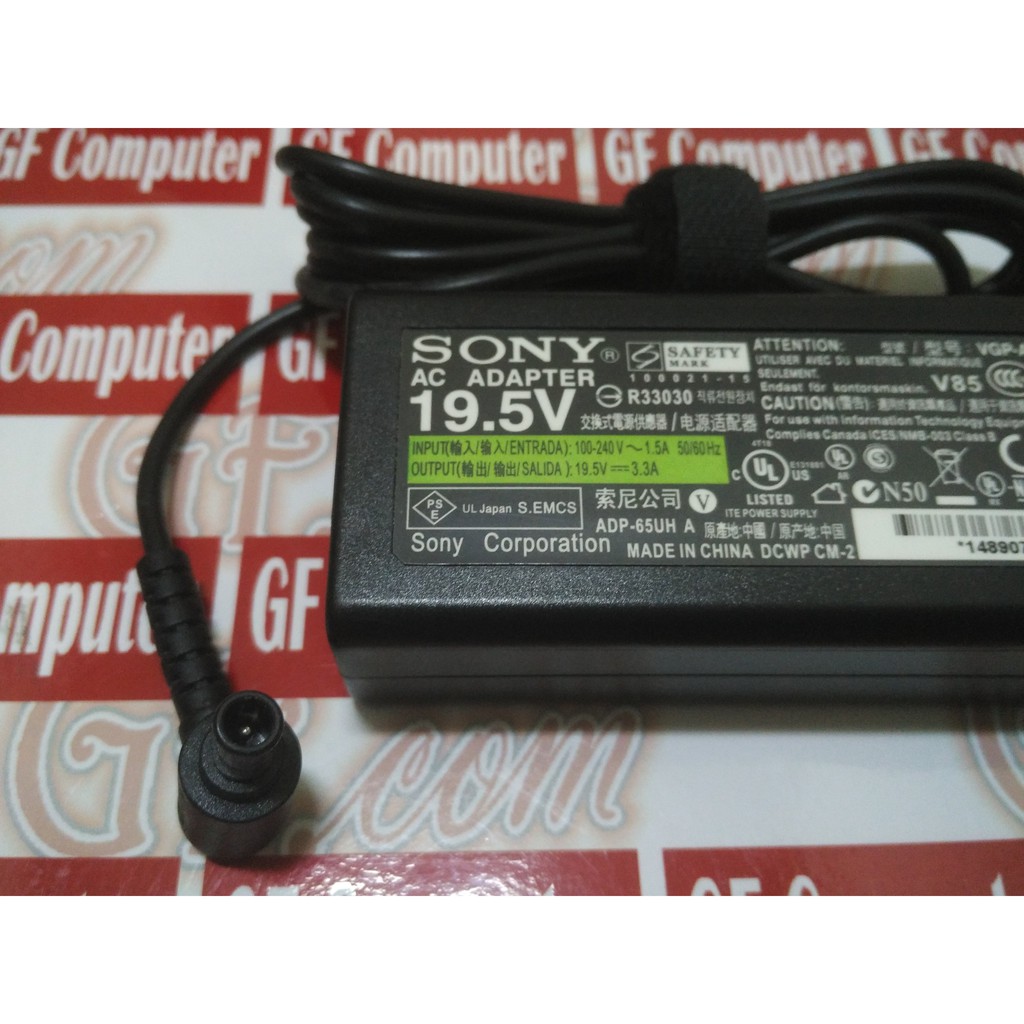 Original Adaptor Sony 19.5v 3.3a For Sony Vaio VPCCW Series VPCCW1SGX/U VPCCW1TFX/B VPCCW1TFX/P