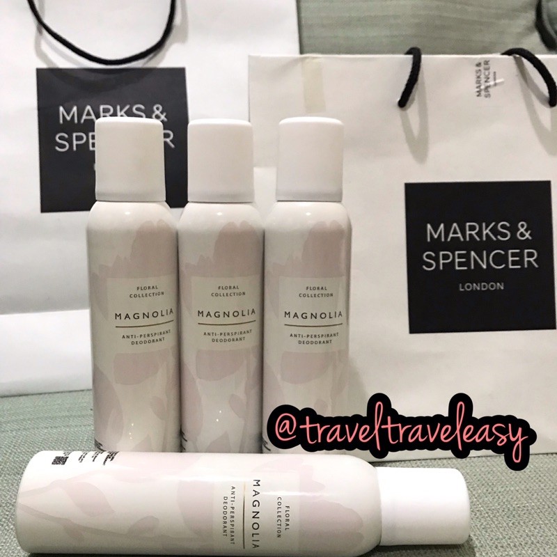 M&S Marks Spencer Deodorant Magnolia Anti Perspirant Spray Deodoran Semprot 150ml