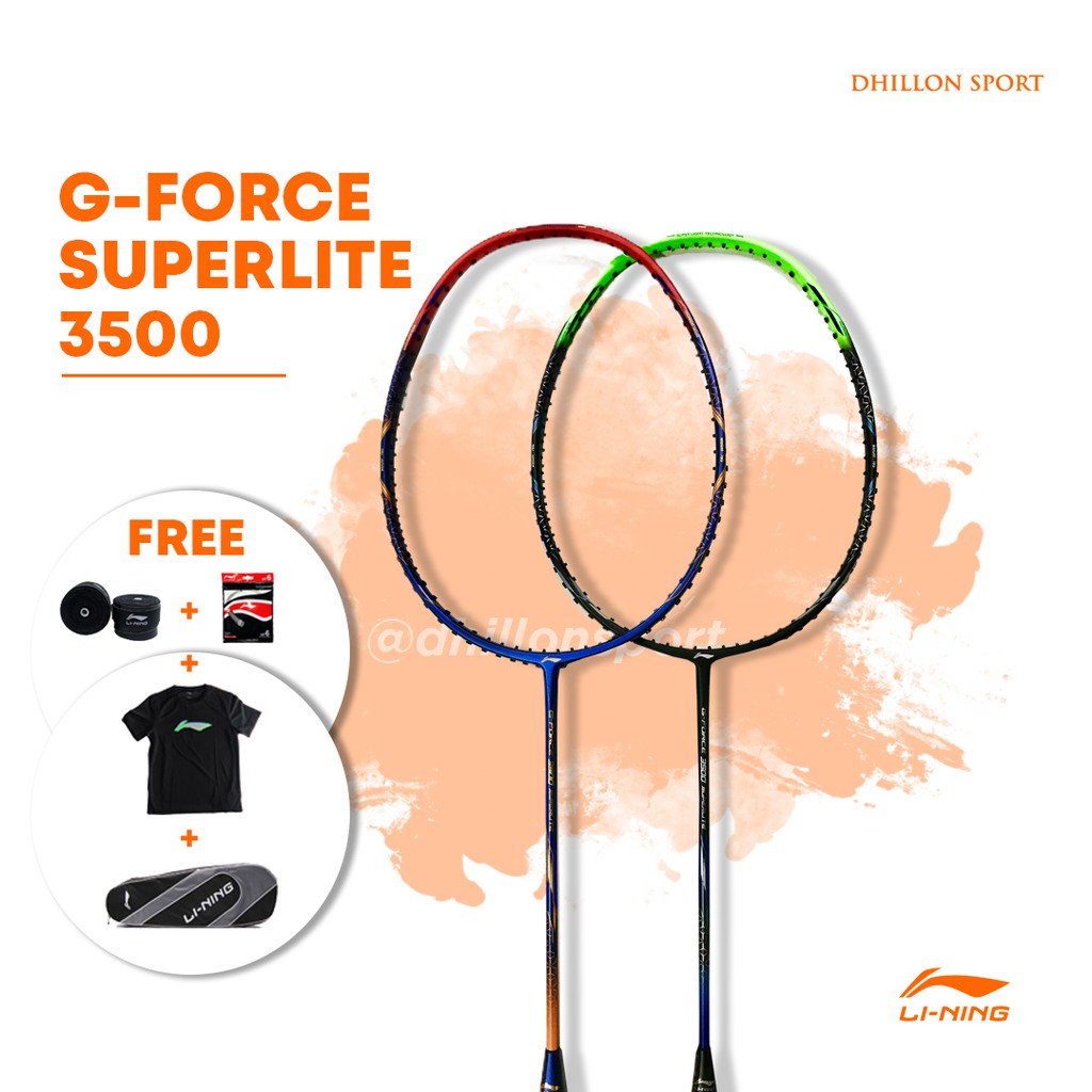 FREE PEMASANGAN Raket Lining G-Force Superlite 3500 / 3600 / 3700 / 3800 / 3900 / LI NING GFORCE