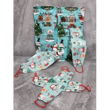 Masker KF94 4PLY Pack Korea Mouson motif bunga , galaxy , Halloween , Chrismas / Xmas & polos 1 Pack
