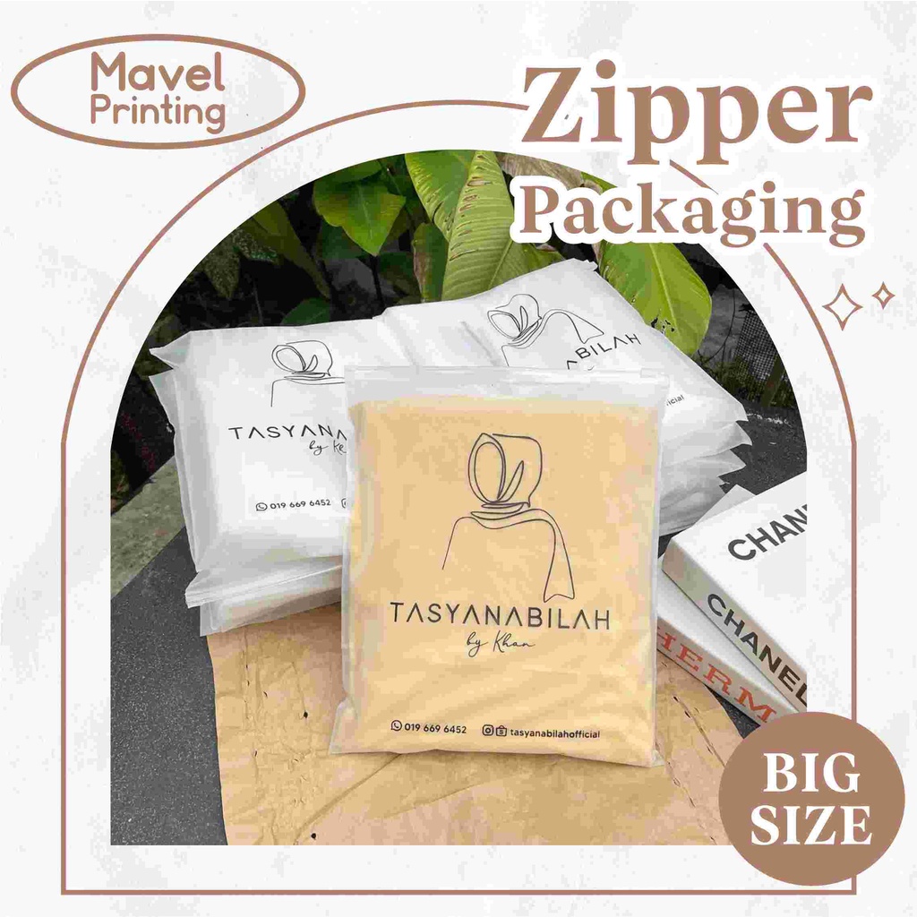 ZIPLOCK CUSTOM BAJU, KAOS DLL (SIZE BESAR) ZIPPER POUCH SABLON / ZIPLOCK FASHION / ZIPLOCK BAJU / ZI