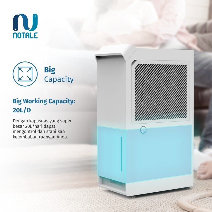 Notale Milzu Smart Dehumidifier 20L/hari Humidity Dryer - Serap Kelembapan