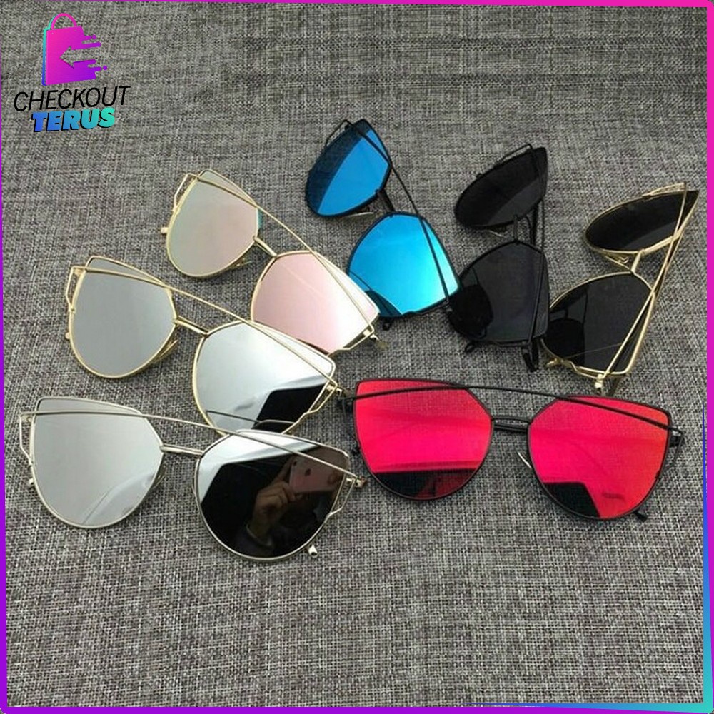 CT C93 C95 Kacamata Fashion Transparan Wanita Kekinian Aksesoris Fashion Wanita Kaca Mata Bulat Model Boboho Women's Style Glasses