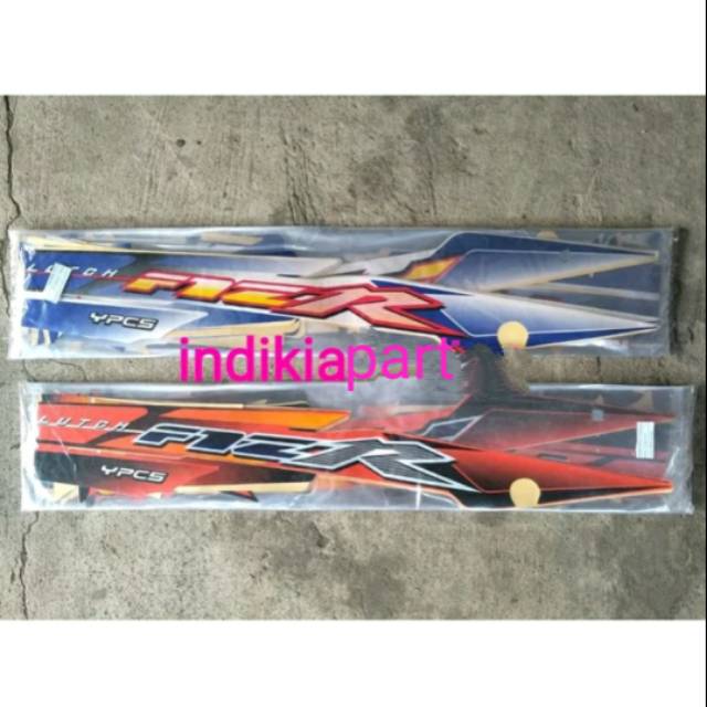Striping stiker sticker lis bodi f1zr F1ZR 2004 biru putih orange hitam
