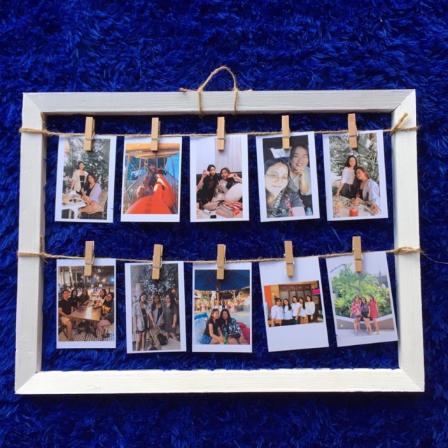 POLAROID GANTUNG HANGING POLAROID FOTO BINGKAI KAYU WOODEN FRAME