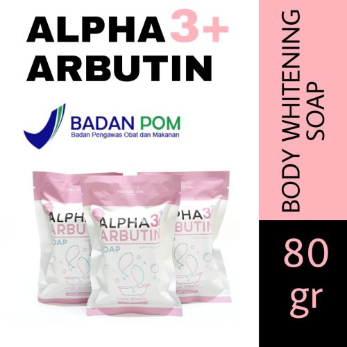 (BPOM) PRECIOUS SKIN Alpha Arbutin 3 Plus Collagen Whitening Soap 60gram/sabun pemutih ampuh