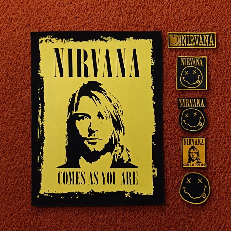 BACKPATCH BORDIR NIRVANA SATU SET / EMBLEM NIRVANA BEST QUALITY