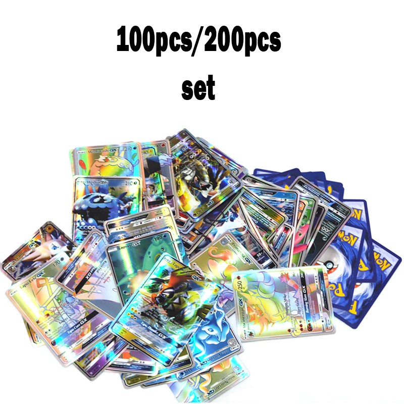 Import GX MEGA Shining Cards Game Battle Cartes pokemon 100pcs 200pcs set Trading Cards Game