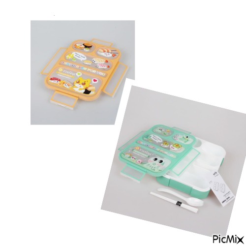 [ 590 ] Yooyee Kotak Makan Grid Bento Lunch Box 5 Sekat Anti Bocor