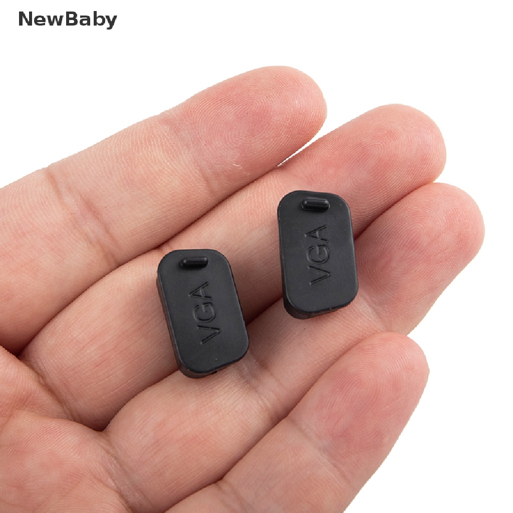 Newbaby 10Pcs Cover Pelindung Port Konektor USB VGA HDMI Bahan Karet Anti Debu
