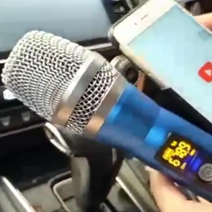 wireless mic untuk karaoke di mobil lewat aux, tanpa alat tambahan