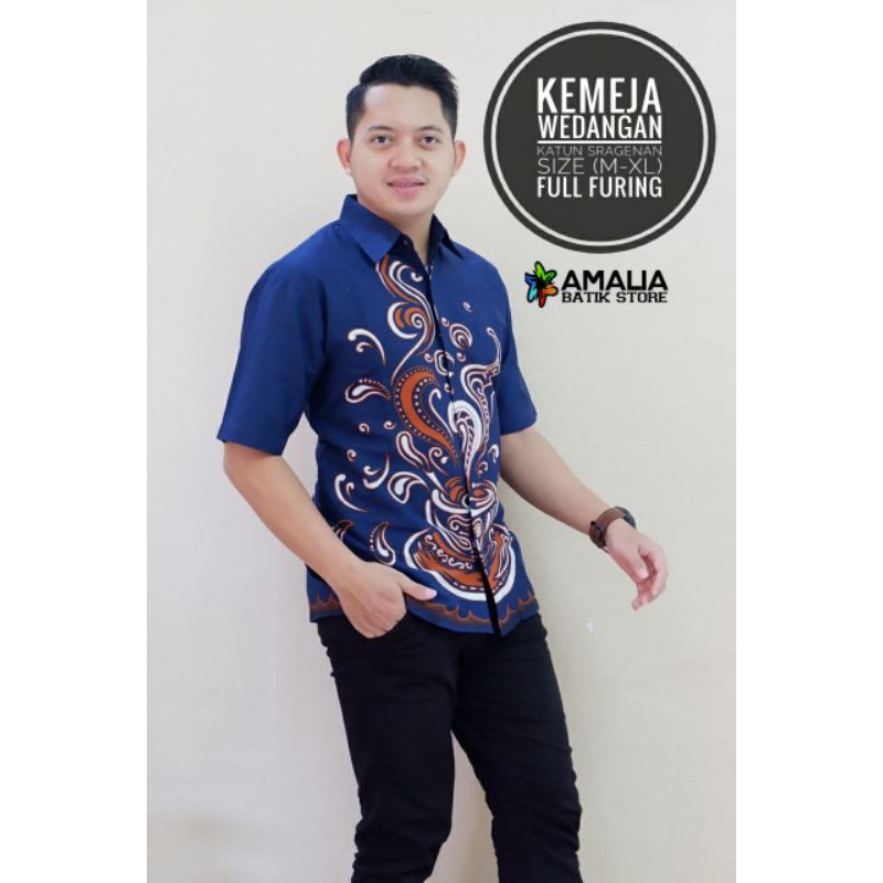 WEDANGAN.Kwmeja Batik Pria Modern