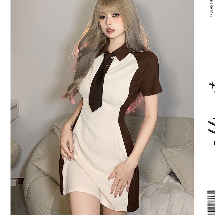 【AMY J】Summer Street Fashion Slim High Waist Dresses 7464