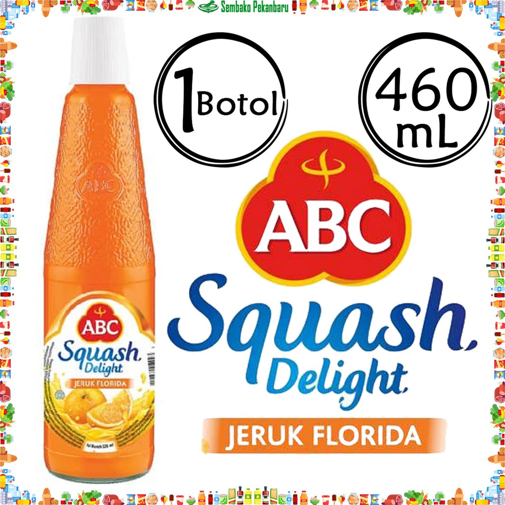 

Syrup Sirup Abc Oren 460ml Squash Delight Orange