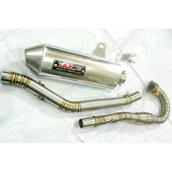 #9912 knalpot klx rcx full sytem klx 150 dtracker rc3