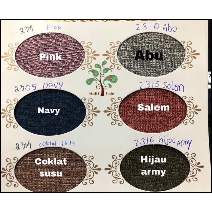BAHAN KAIN RAMI LINEN JAQUARD POLYESTER POLOS METERAN / GROSIR LIMITED