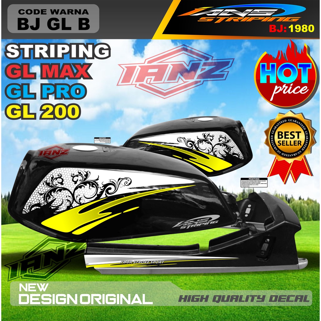 STIKER BODY LIST GL MAX GL PRO GL 100 NEW DESAIN / STIKER GL VARIASI TERBARU / STRIPING GL TERMURAH / COSTUM STRIPING GL TERMURAH