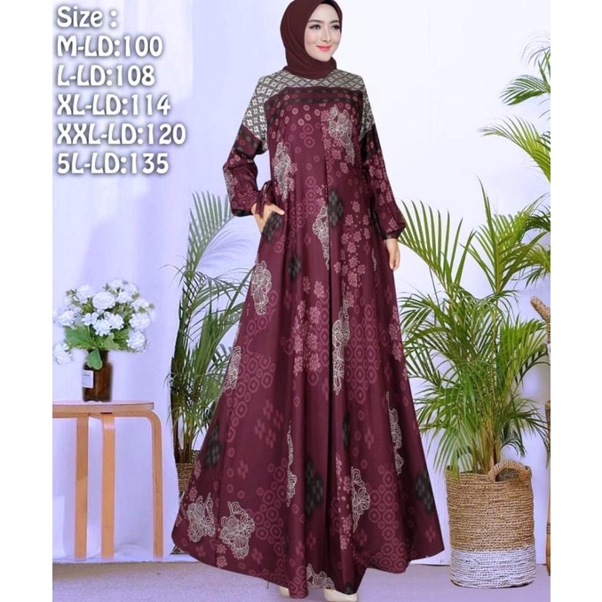 GAMIS MOTIF/ MAXMARA LUX/ TERBARU/ KEKINIAN 2021/ GAMIS/ LEBARAN/ 16