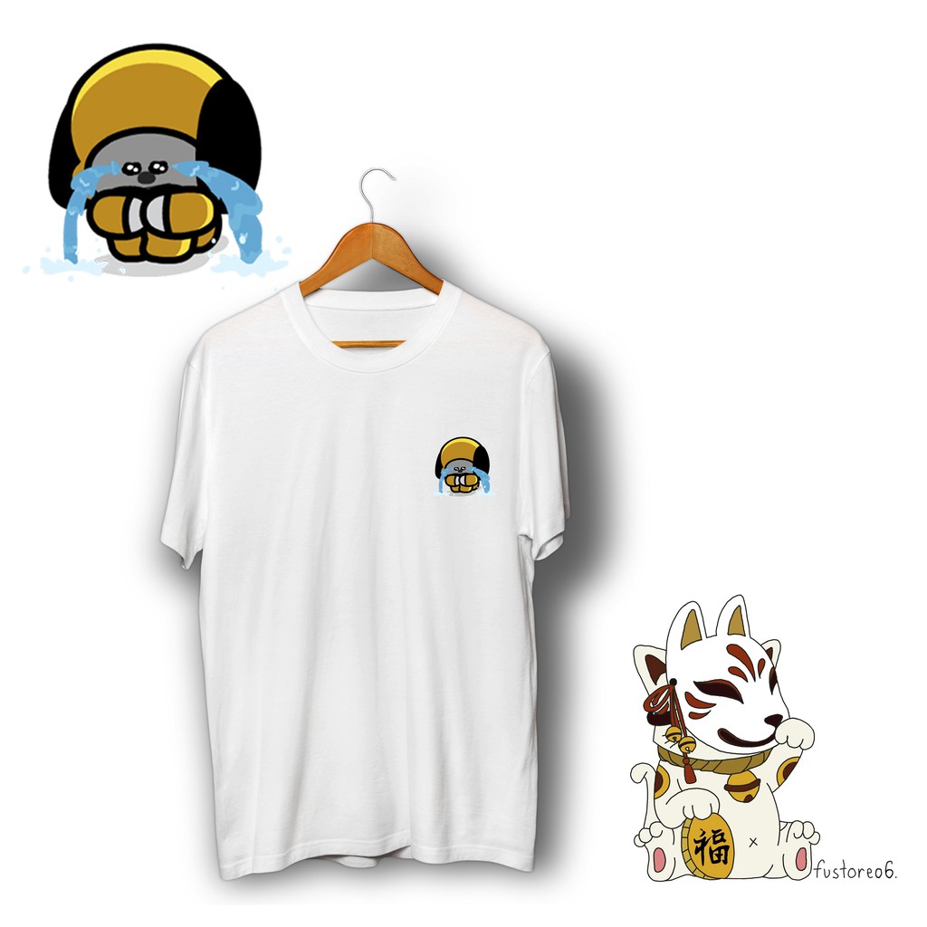 BT21 BTS LINE 24 ALLSIZE OVERSIZE ANAK Chimmy Jimin Nangis Baju Kaos Premium Cotton Combed