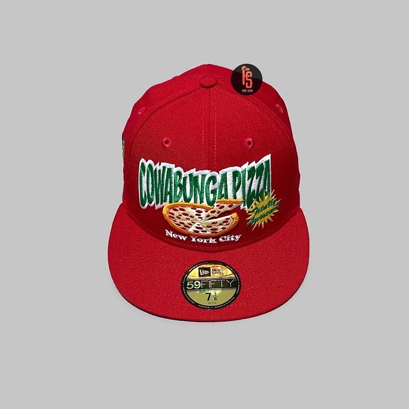 TOPI NEW ERA ORIGINAL 5950 PIZZA TMNT RED GREY