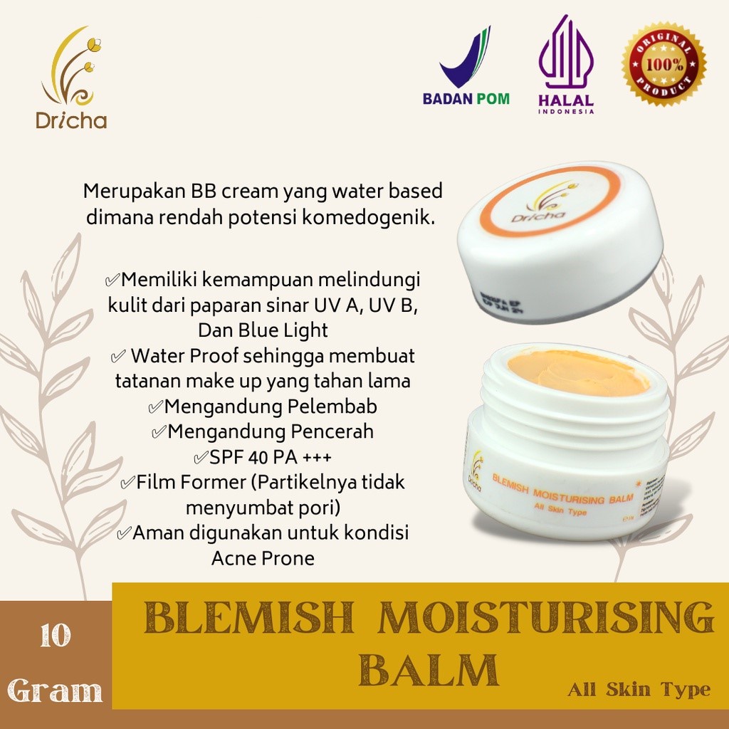 DRICHA BB CREAM ( BLEMISH MOISTURISING BALM )